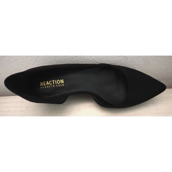 Kenneth Cole Reaction Sz 7.5M Black Microsuede Eltinn D'Orsay Wedge Pumps - Picture 8 of 12